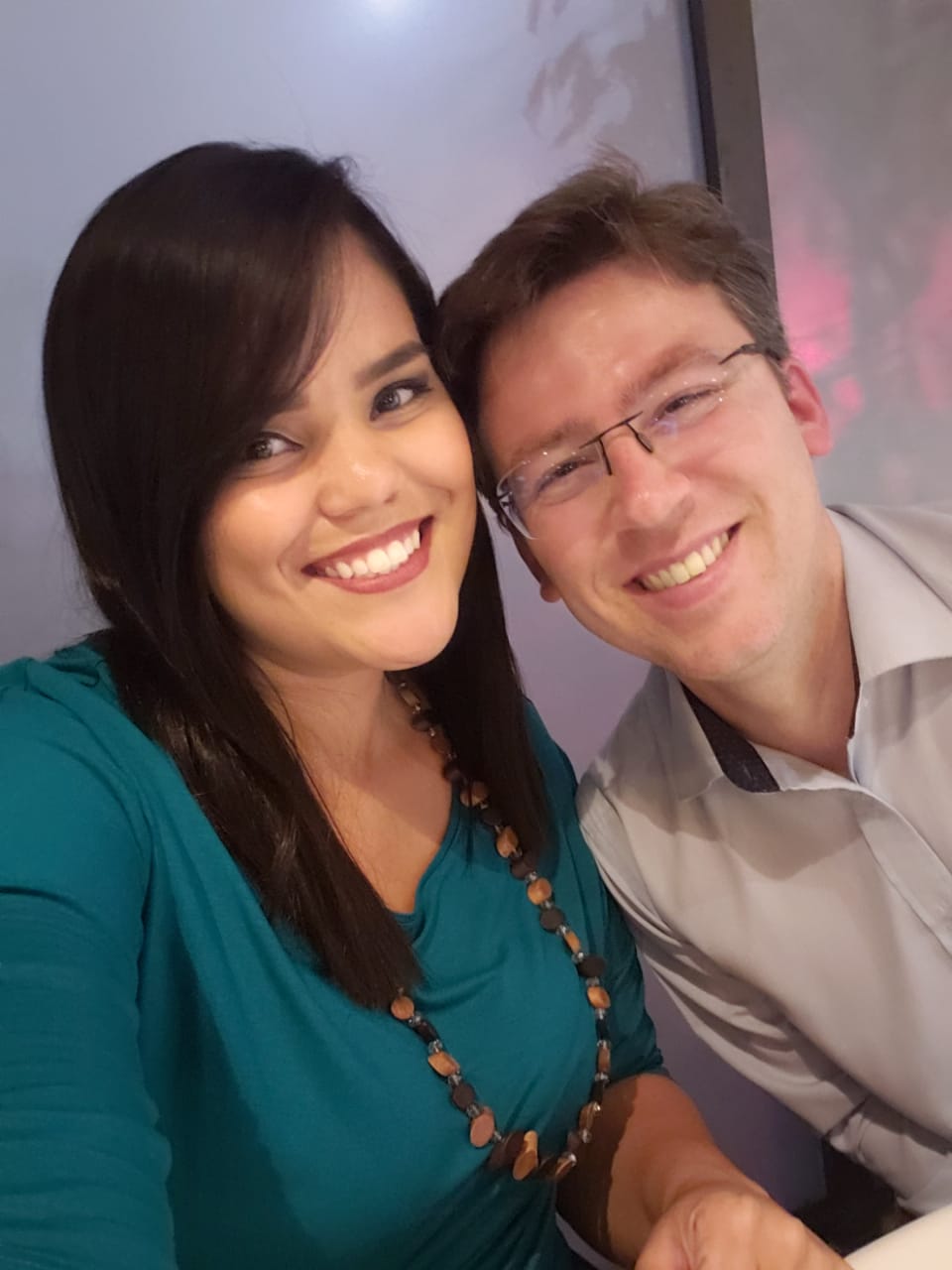 Nil Vieira com o marido, em registro pessoal